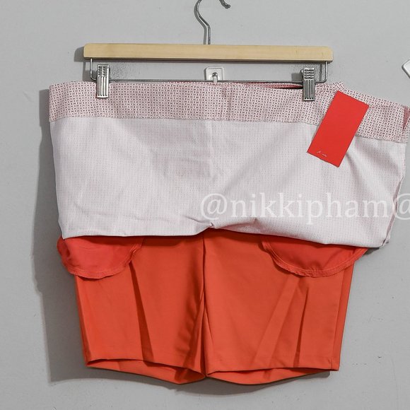 S.C. & CO Ladies' Skort Pull-On, Tummy Control Waistband In red - Picture 6 of 9